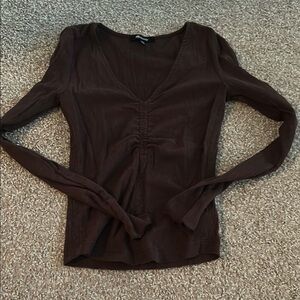 Madewell Brown Long Sleeve Top